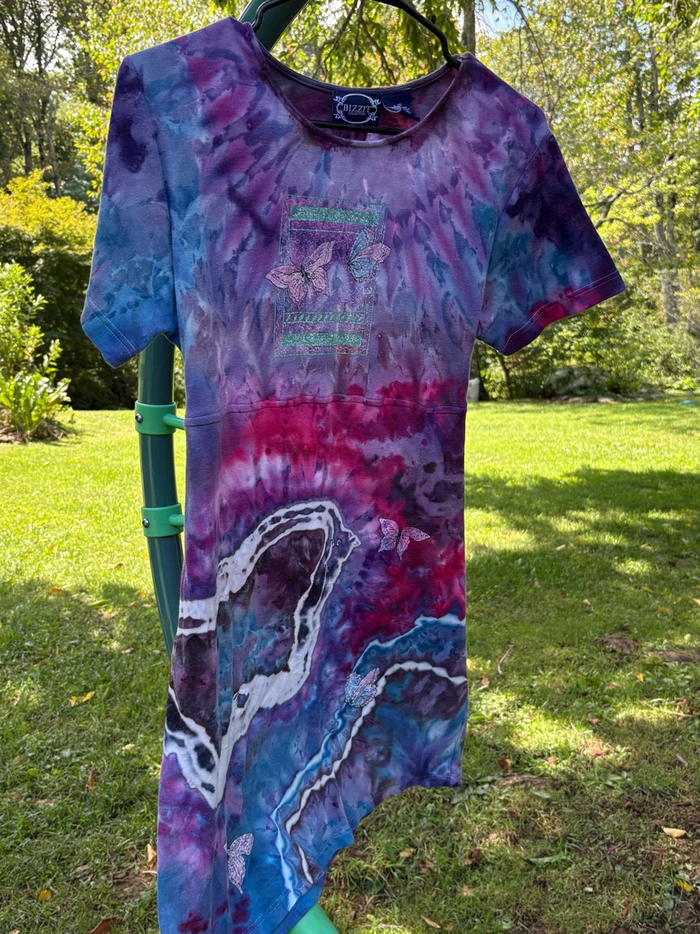 Vintage Tie-Dye Butterfly Tee Dress